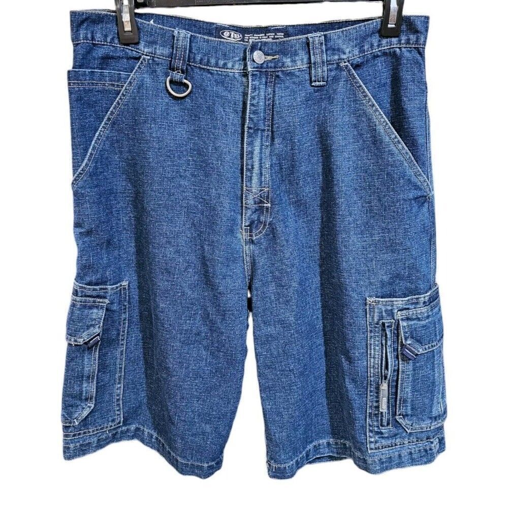 Vintage OTB One Tough Brand Skater Jean Shorts JNCO Style Baggy 1990s 36 x 24